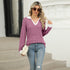 Women's Lapel Long Sleeve Loose-fitting T-shirt