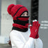 Winter Velvet Thick Bib Mask Gloves Set Wind Protection Set