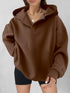 Women's Solid Colour Hoodies, Long Sleeve, Loose Fitting