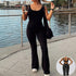 Women's Slim Fit Hip Raise Jumpsuit Sexy Backless Exercise Yoga Clothes