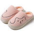 Indoor Non-Slip Mule Winter Warm Plush Shoes Striped Cat Slippers