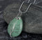 Unisex Fashion Celtic Tree Of Life Pendant & Chain On Teardrop Semi-Precious Stone