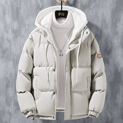 men hooded jacket in white colour