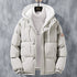 men hooded jacket in white colour