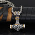 Men's Nordic Vikings Hammer Rune Pendant Necklace