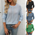 Women's Round Neck Long Sleeve Knitted Sweater