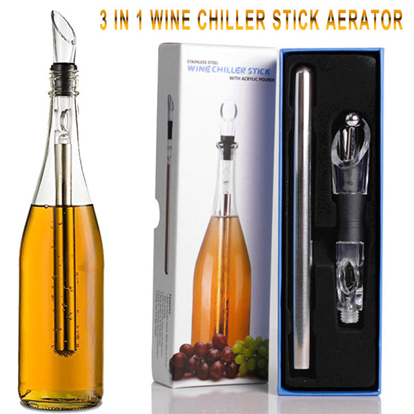 Wine Bottle with Stainless Steel Wine Chilling Rod