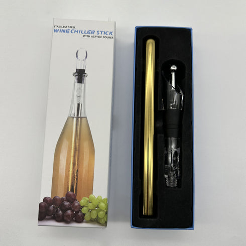 Wine Bottle with Stainless Steel Wine Chilling Rod