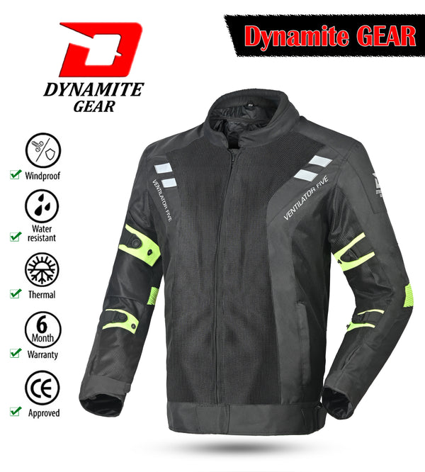 Men three layered ventilator jacket, Front, reflective strips on both arms