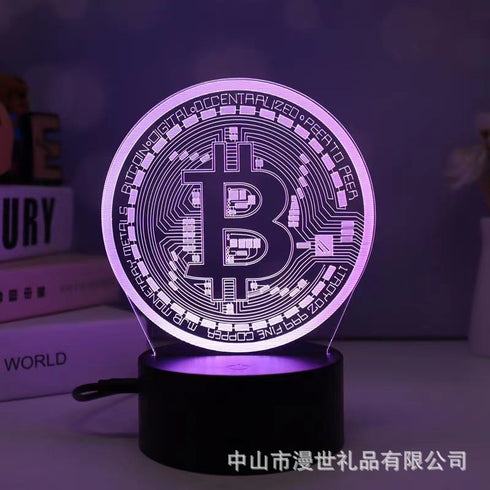 3D Night Light Touch Remote Control 16 -color LED Table Lamp Bar