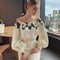Womens Mesh Stitching Satin Embroidered Shirt Top Belle Mesh Yoke Blouse