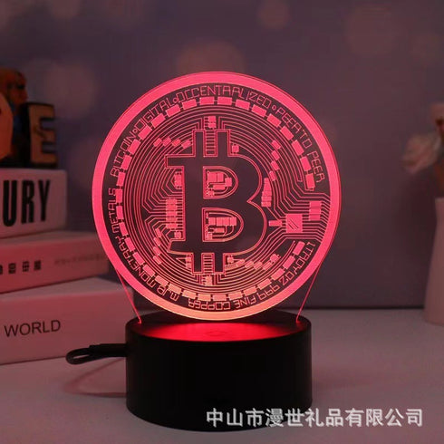 3D Night Light Touch Remote Control 16 -color LED Table Lamp Bar