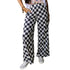 Women's Chessboard Plaid Printed Casual All-match Loose Wide-leg Pants