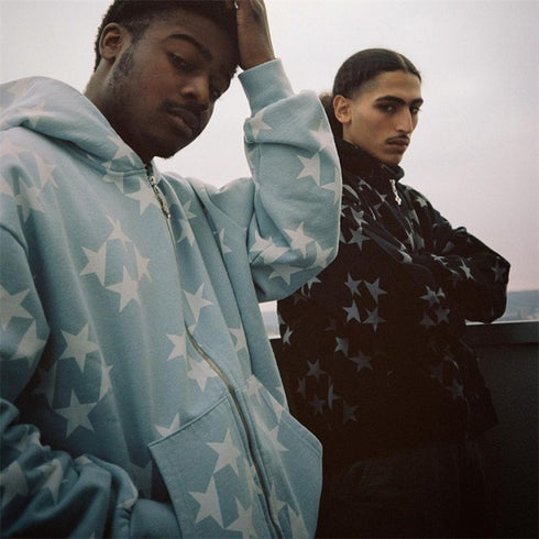 Unisex Zipper Hooded Cardigan Street Wear Coat