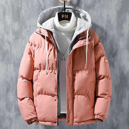 men hooded jacket in orange colour
