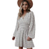 Women's Polka Print Long Sleeve A-line Dress