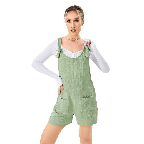 Women's Fashion Suspender Shorts Jumpsuit