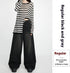 Women's Loose Wide Leg Draping Mop Slimming High Waist Denim Trousers