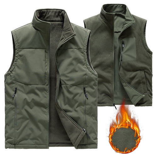 Men's Double-sided Fleece Vest Winter Clothing