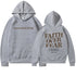 Men's And Women's Faith Fear Printed Hoodie