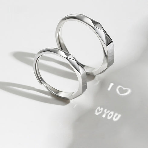 Sterling Silver Rings Show Surprise Love Pattern