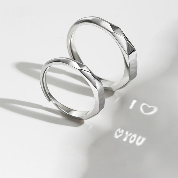 Sterling Silver Rings Show Surprise Love Pattern
