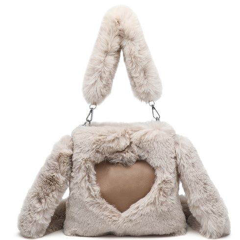 Women Fluffy Shoulder Bag Autumn Winter Style Handbag Plush Tote Fashion