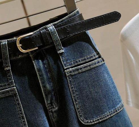 Women's Retro Stretch Loose Straight Flared Pants