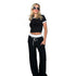 Women's Fashion Casual Wide-leg Pants Sports Fitness Gym Suit Set