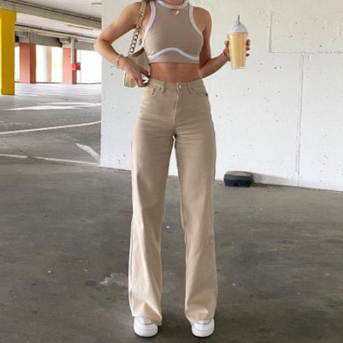 Girl Style High Waist Slim Jeans Bell Bottoms