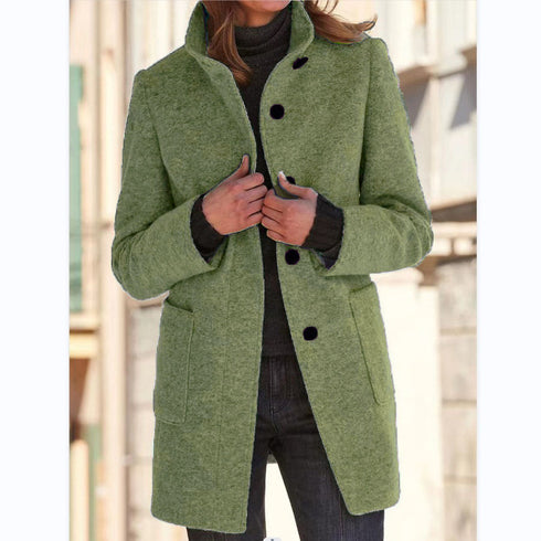 Throne's Fashion Woolen Coat Fall Winter Casual Jacket