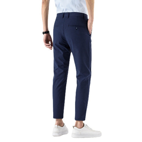 Men's Slim Fit Cropped Pants Korean Fashion