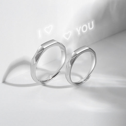 Sterling Silver Rings Show Surprise Love Pattern