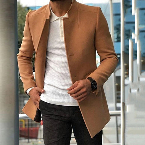 Men's Single-breasted Solid Color Business Jackets