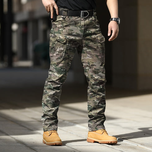 Men Cargo Pants Tactical Outdoor Stretch Overalls Waterproof Pants