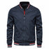 New Striped Men Jacket Casual Business wear Single Color Coat