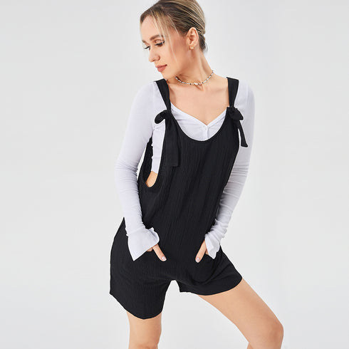 Women's Fashion Suspender Shorts Jumpsuit